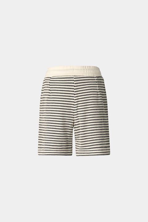 Steena Jacquard Jersey Shorts In Cream/Black