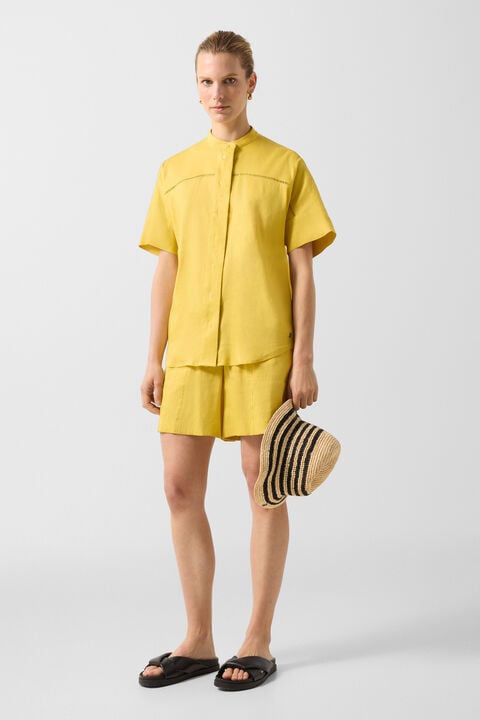 Linen Mix Blouse Cheryl In Yellow