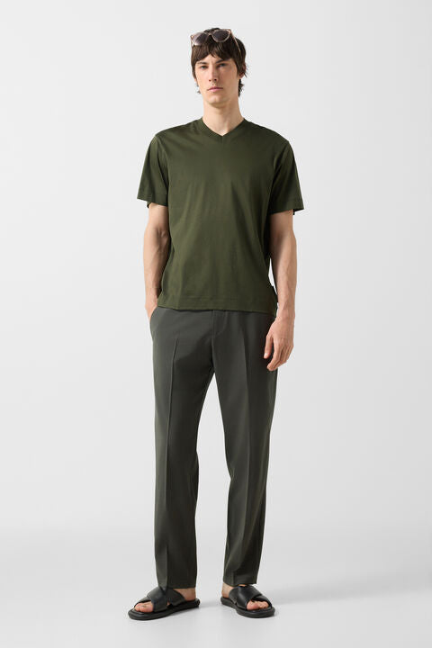 T-Shirt Tiam In Olive Green