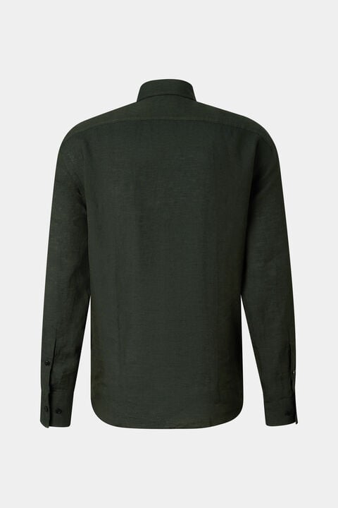 Timi Linen Shirt In Olive Green