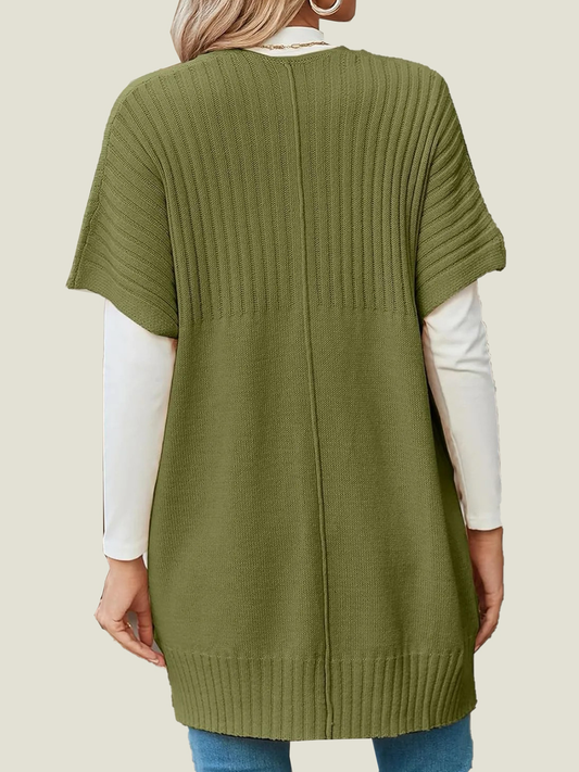 Women's Lightweight Short Sleeve Knitted Cardigan