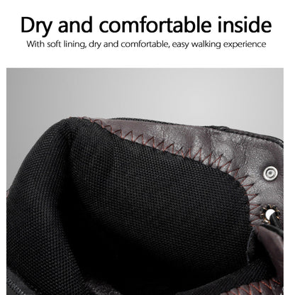 Men's Genuine Leather Boots | Casual & Versatile | Waterproof & Fleece-Lined