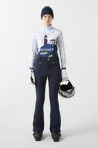 Hazel Softshell Ski Trousers In Navy Blue