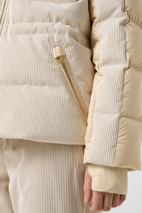 Marli Corduroy Ski Jacket In Beige