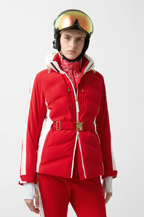 Kira Quilted Jacket In Red/White