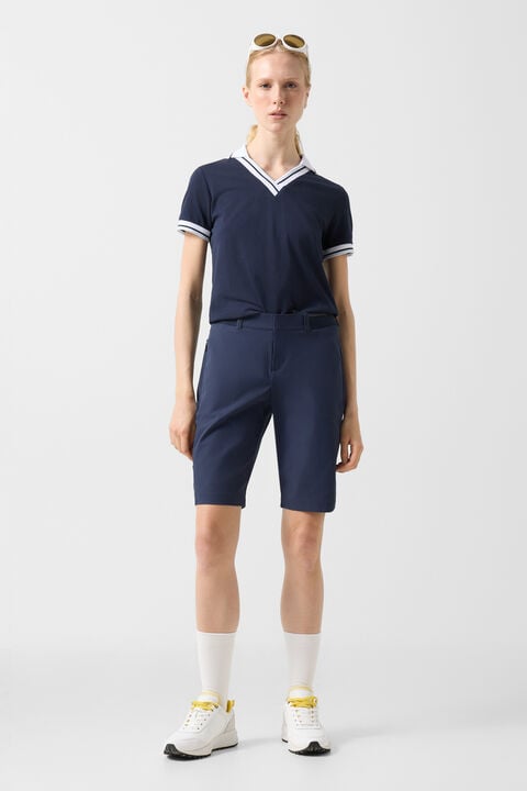 Zita Functional Bermuda Shorts In Navy Blue