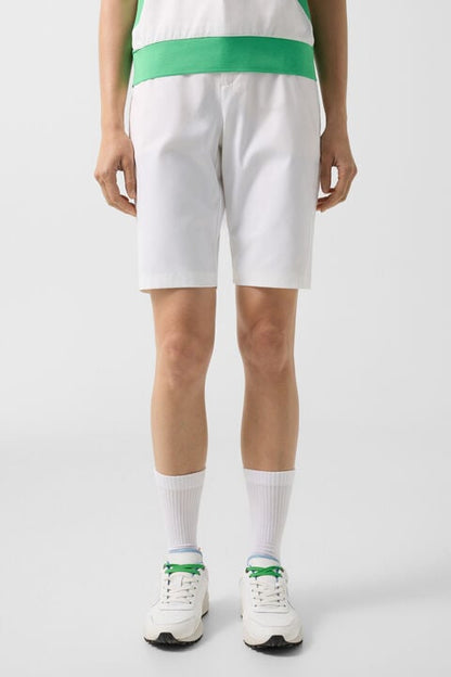 Zita Functional Bermuda Shorts In Off-White