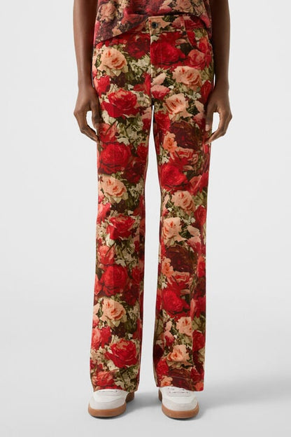 Flared Fit Jeans Jody In Red/Green