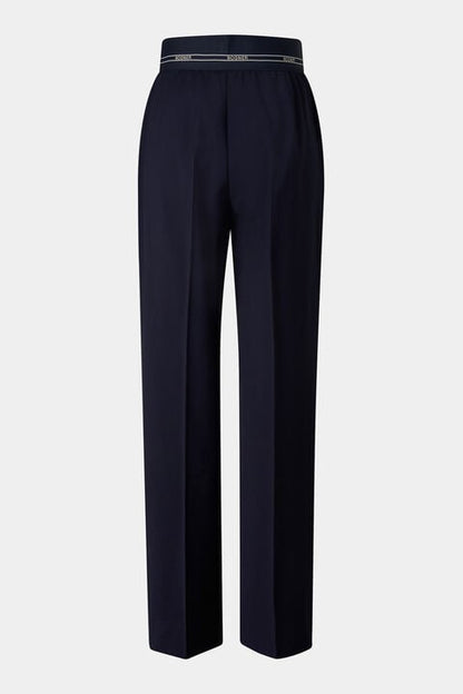 Terry Virgin Wool Trousers In Navy Blue