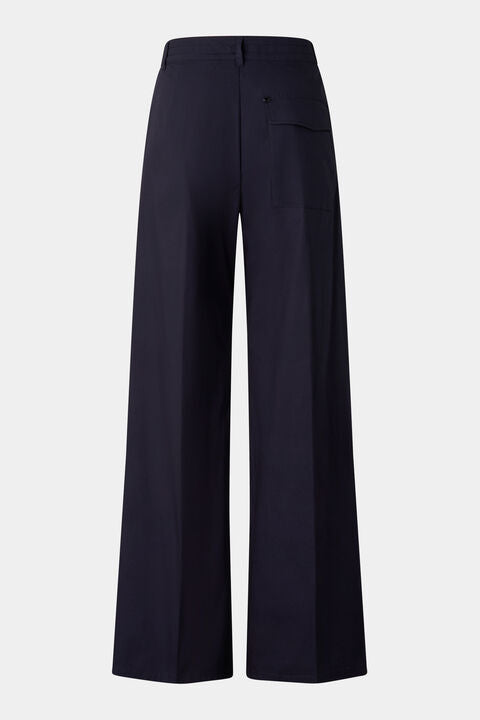 Pleated Trousers Amy In Navy Blue