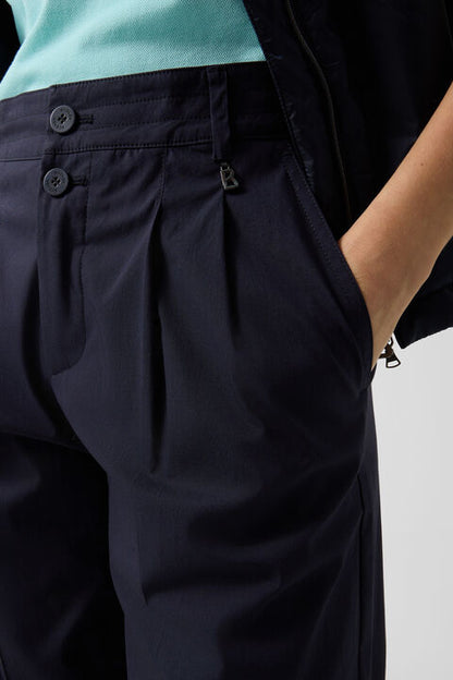 Pleated Trousers Amy In Navy Blue