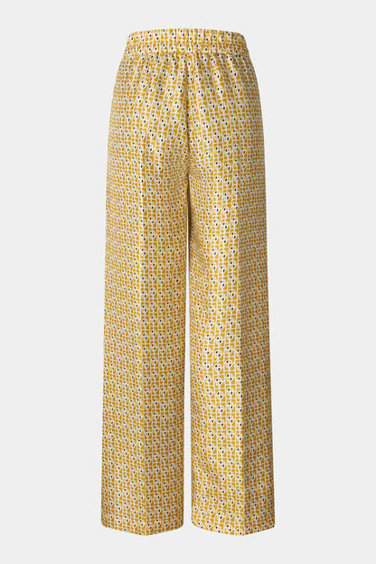 Emmy Silk Trousers In Yellow/Cream