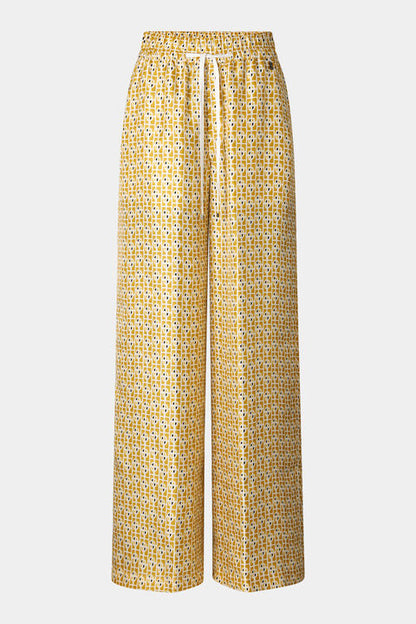 Emmy Silk Trousers In Yellow/Cream