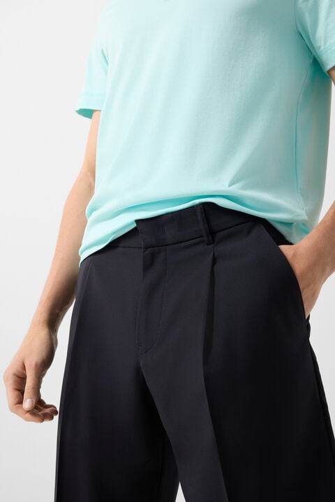 Johny pleated shorts in Navy blue