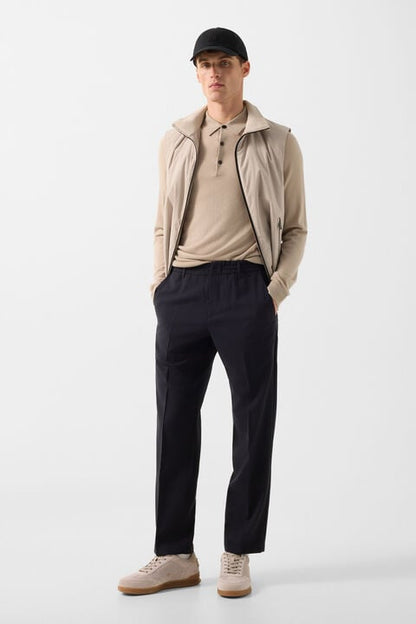 Marcus virgin wool trousers in Navy blue