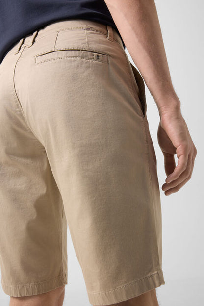 Miami Cotton Shorts In Beige