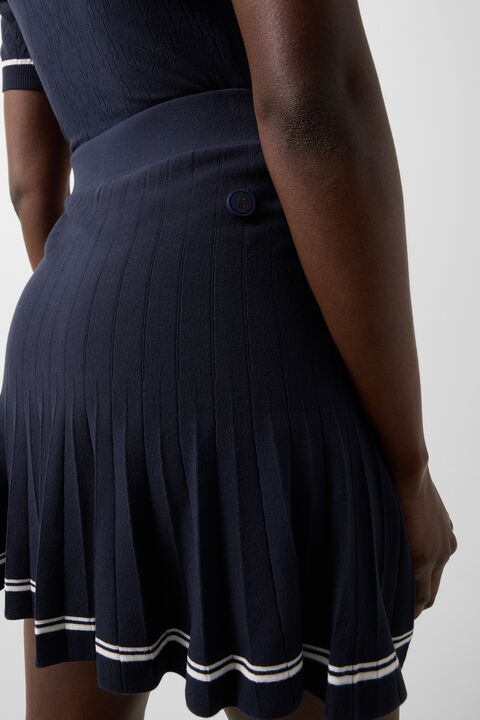 Knitted Skirt Myra In Navy Blue