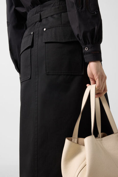 Jocy Wrap Skirt In Black