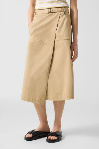 Jocy Wrap Skirt In Camel