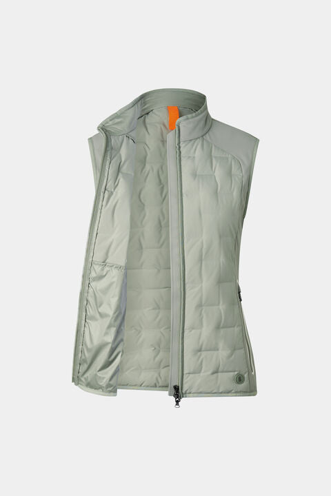 Lina Hybrid Waistcoat In Eucalyptus