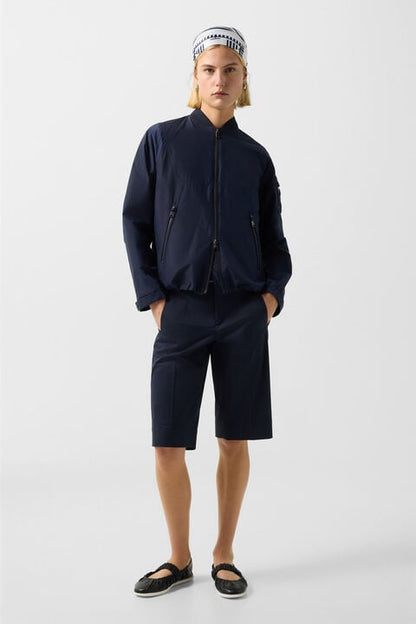 Zafina Blouson In Navy Blue