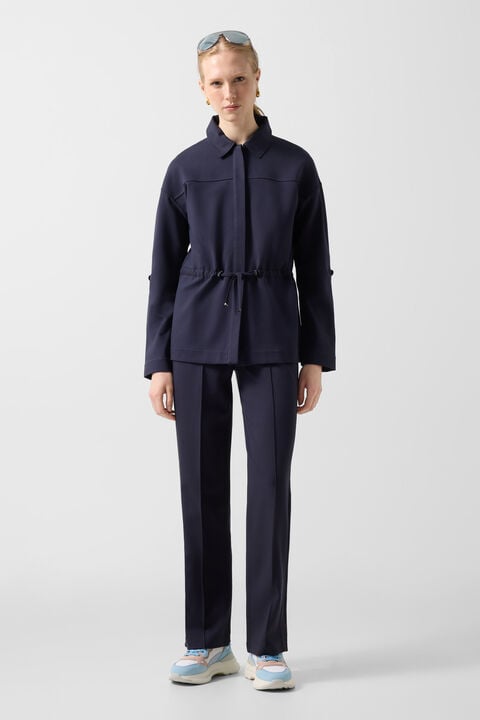 Paloma Jersey Jacket In Navy Blue