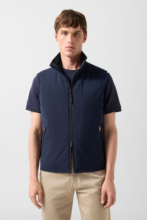 Jonny Lightweight Waistcoat In Navy Blue