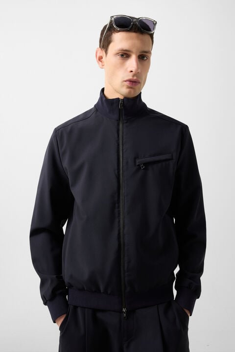 Virgin Wool Jacket Milan In Dark Blue