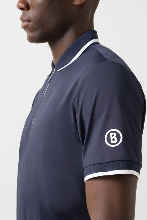 Cody Functional Short-Sleeved Top In Navy Blue