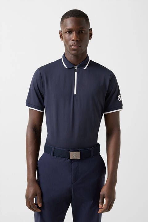 Cody Functional Short-Sleeved Top In Navy Blue