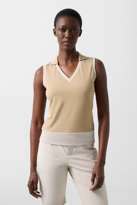 Polo Top Alysha In Beige