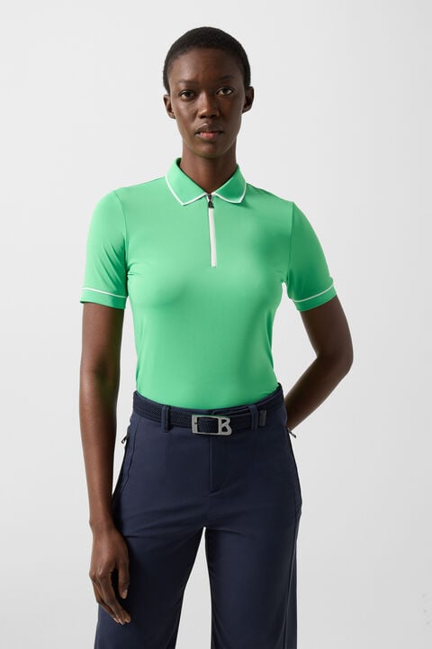 Caren Functional Short-Sleeved Top In Green