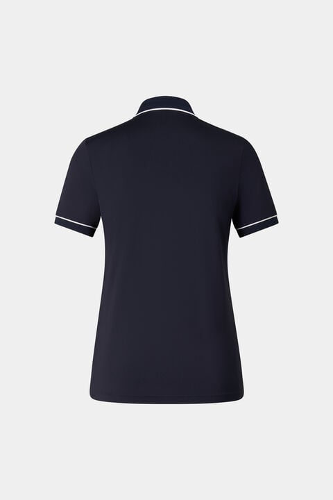 Caren Functional Short-Sleeved Top In Navy Blue