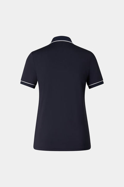 Caren Functional Short-Sleeved Top In Navy Blue
