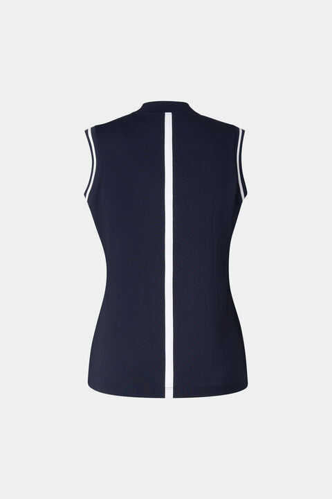 Evi Polo Top In Navy Blue