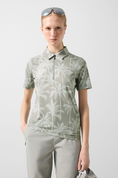 Taya Functional Short-Sleeved Top In Eucalyptus