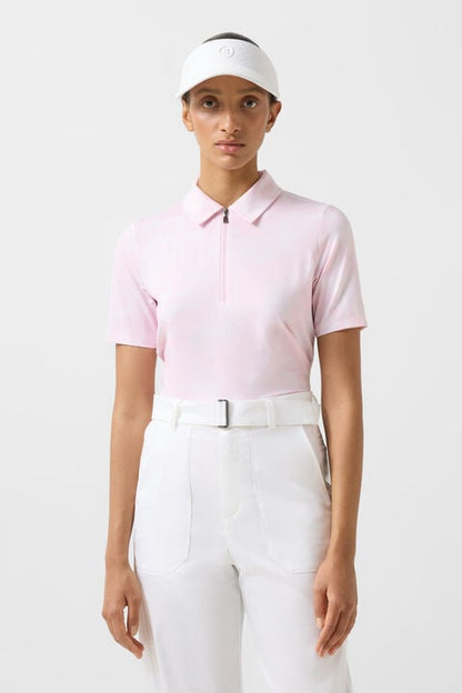 Taya Functional Short-Sleeved Top In Pink/Off-White