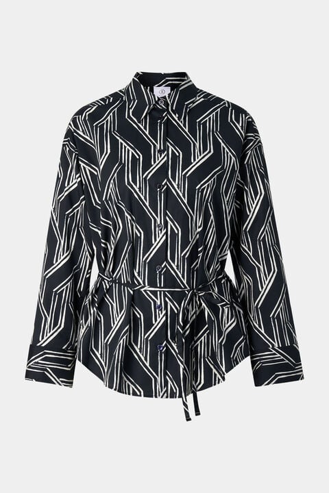 Shirt Blouse Ruth In Navy Blue/Off-White