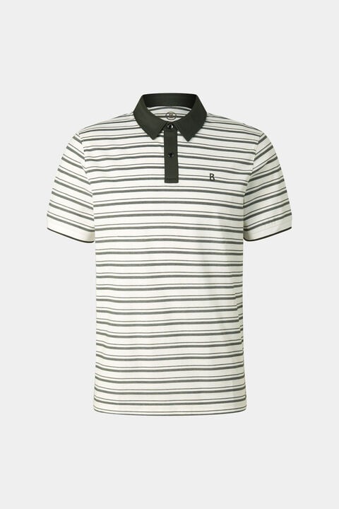 Timo Polo Shirt In Dark Green/Off-White