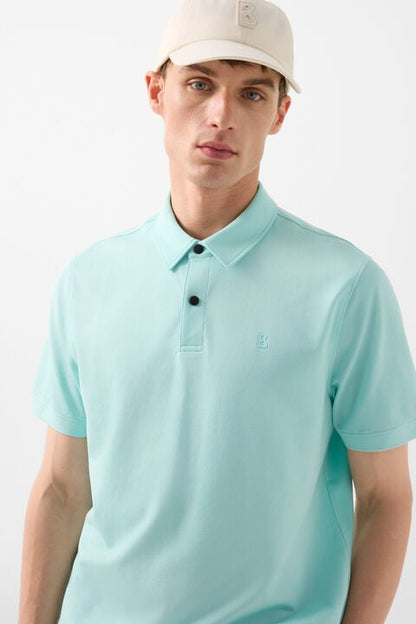 Timo Polo Shirt In Cyan-Blue