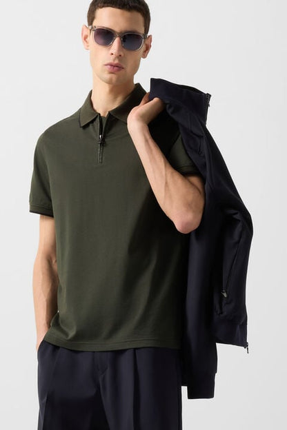 Timo Polo Shirt In Olive Green