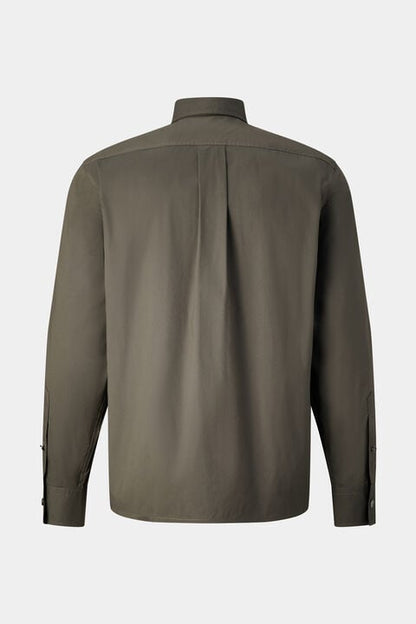 Poplin Shirt Heiko In Olive Green