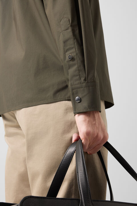 Poplin Shirt Heiko In Olive Green