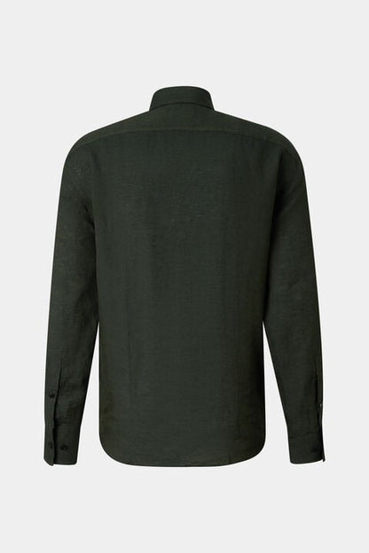 Timi Linen Shirt In Olive Green