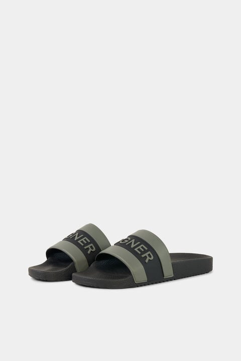 Slides Belize In Olive Green/Black