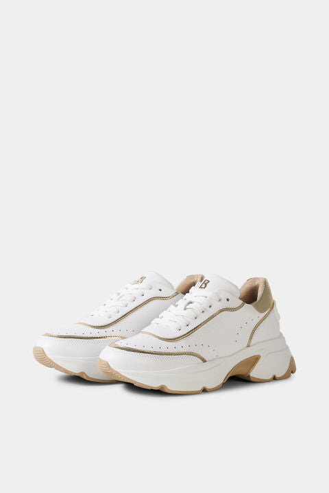 Kobe Sneaker In White/Gold
