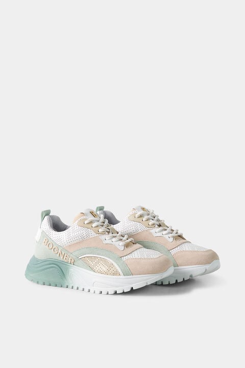 Malaga Trainers In White/Mint/Ros¨¦
