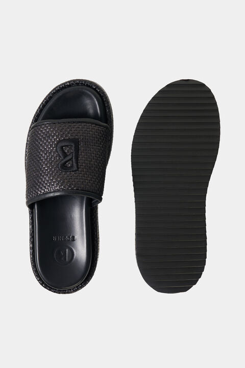 Sorrento Platform Sandals In Black