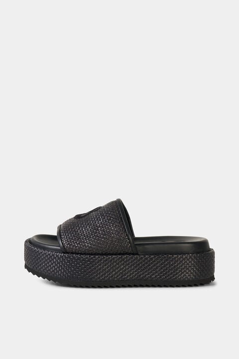 Sorrento Platform Sandals In Black