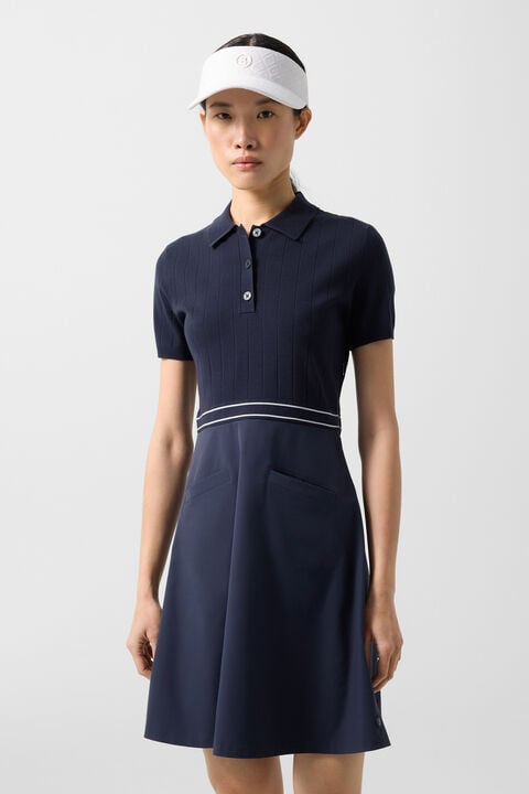 Selin Polo Dress In Navy Blue